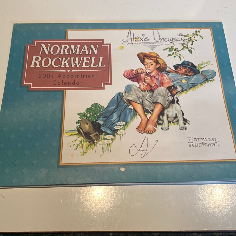 Vintage 2001 Norman Rockwell Appointment Calendar